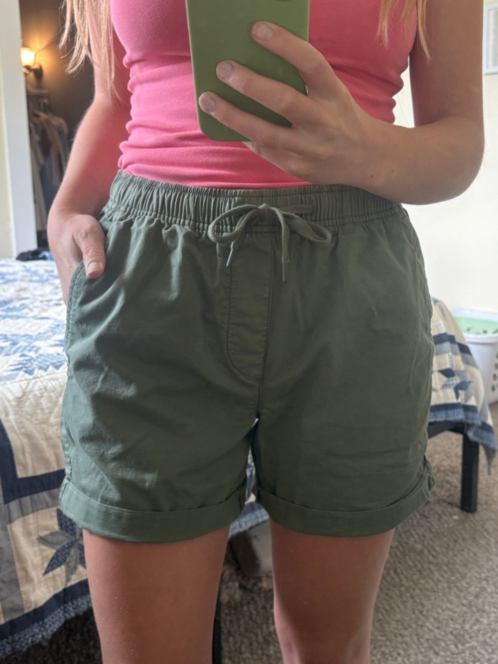 GAP Olive Green Drawstring Women’s Shorts